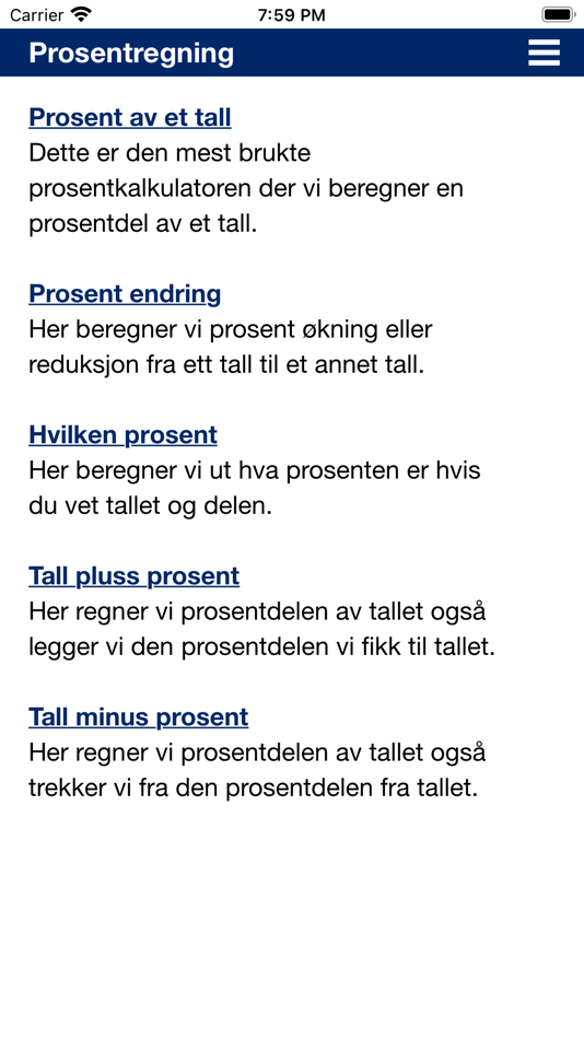 #2. Prosentregning (iOS) 由: H Valeur