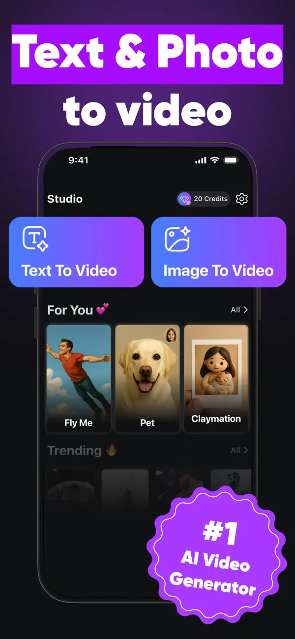 #1. Hot AI Video Generator- Viduzy (iOS) Por: Araz Asgharieh Ahari