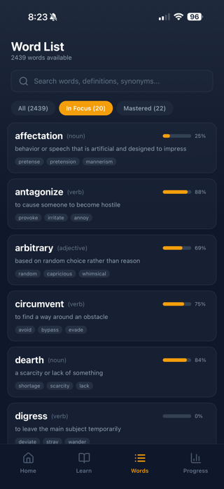 Vocab Master Pro Screenshot 2 of 7