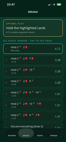 Mia Video Poker screenshot 1