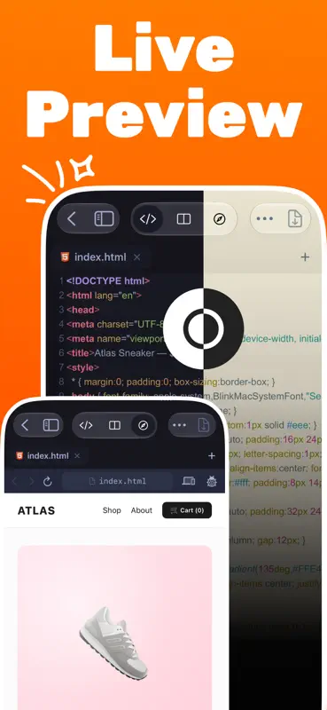 HTML Viewer : Editor & Creator screenshot 2 of 5
