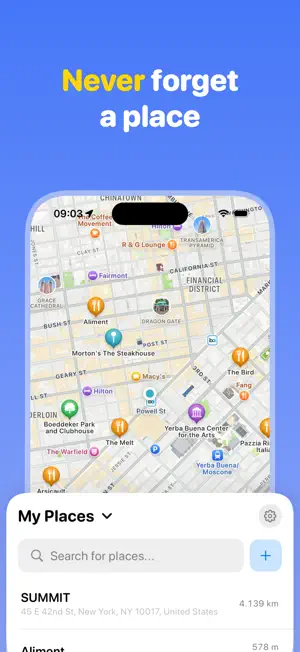 Map markers: Places screenshot 1