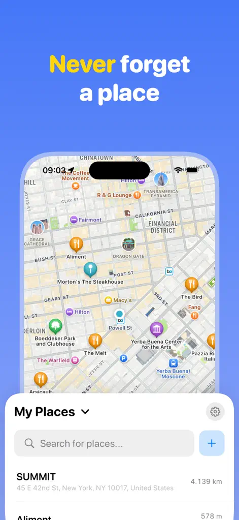 Map markers: Places - Travel App | MWM