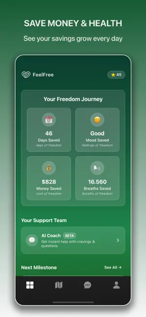 FeelFree: Quit Smoking Coach screenshot 4