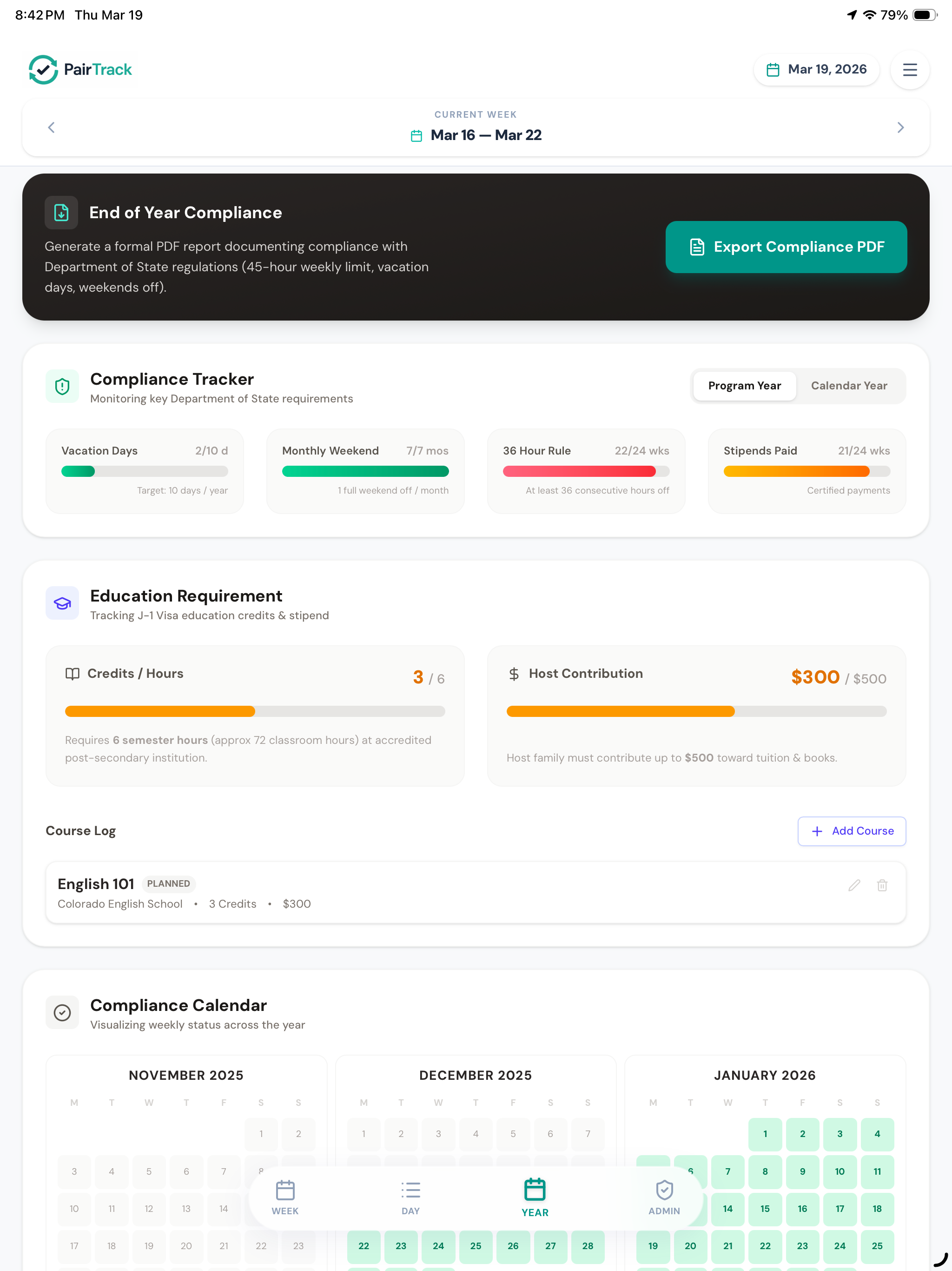 PairTrack: Au Pair Manager screenshot 9
