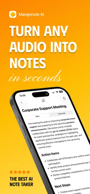 Mangonote: AI Note Taker screenshot 1