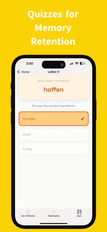Learn German Vocab A1 A2 B1 iPhone screenshot