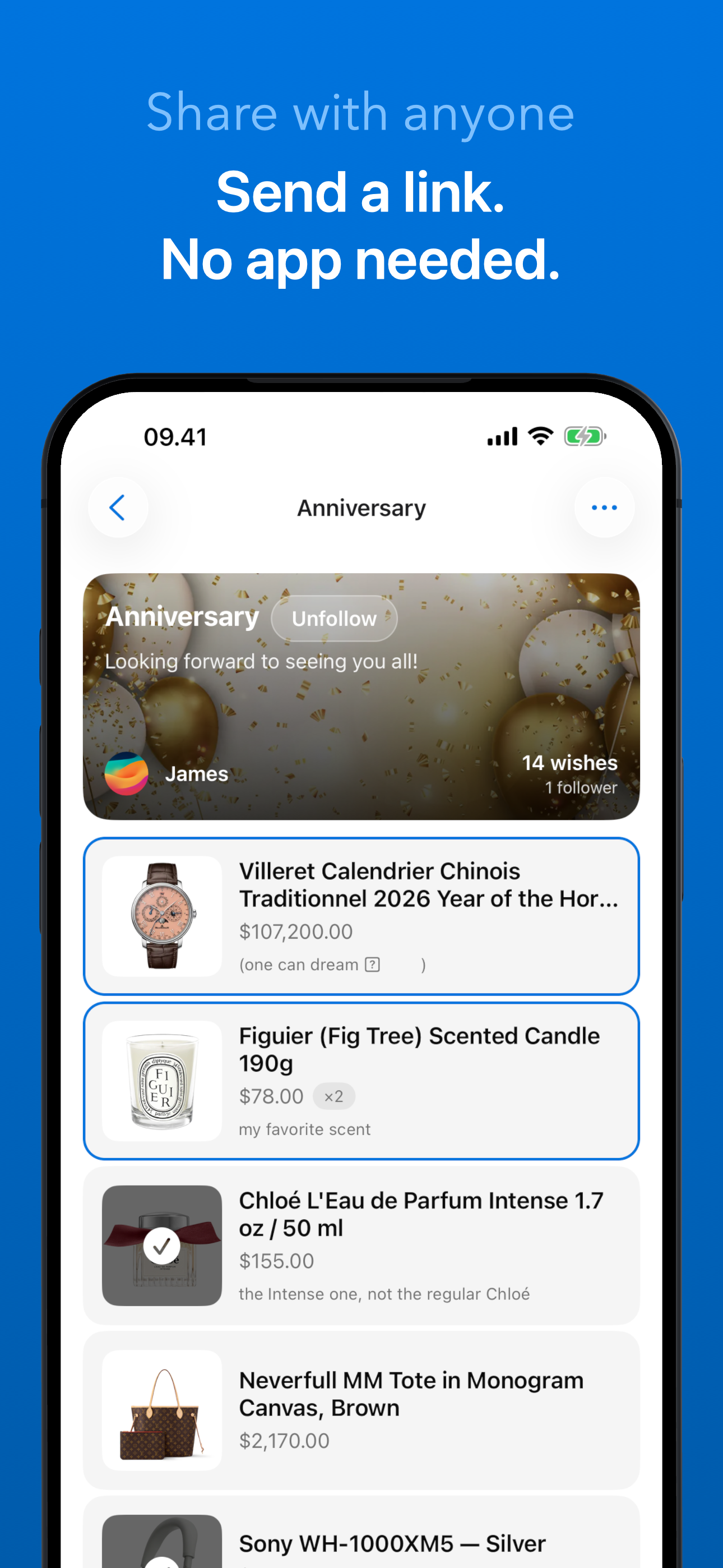 WishApp: Online Wishlist Maker screenshot 5