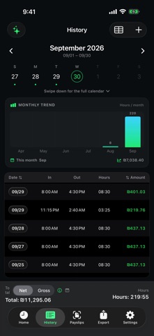 HoursTracker :ShiftInk Screenshot 3 of 7