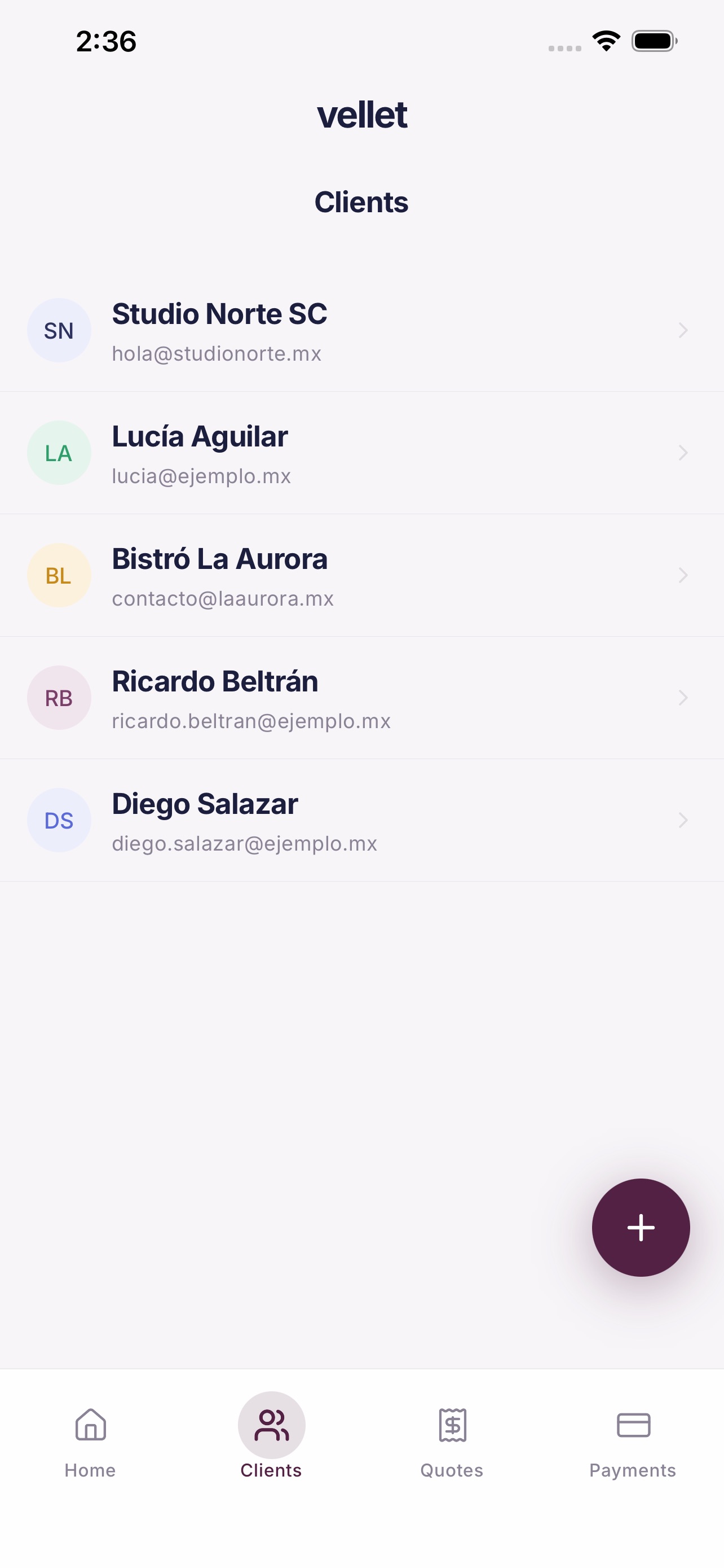 Screenshot 1 of Vellet App