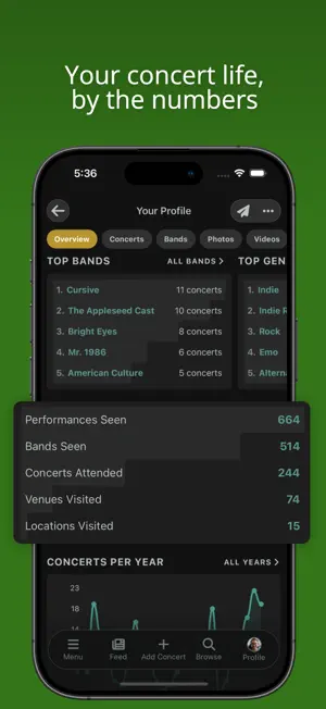 Concert Archives screenshot 2
