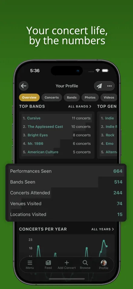 Concert Archives screenshot 2