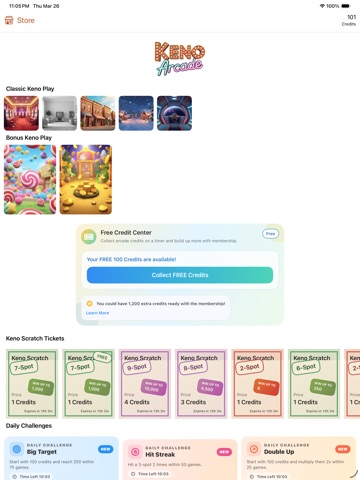 Keno Arcade iPad screenshot