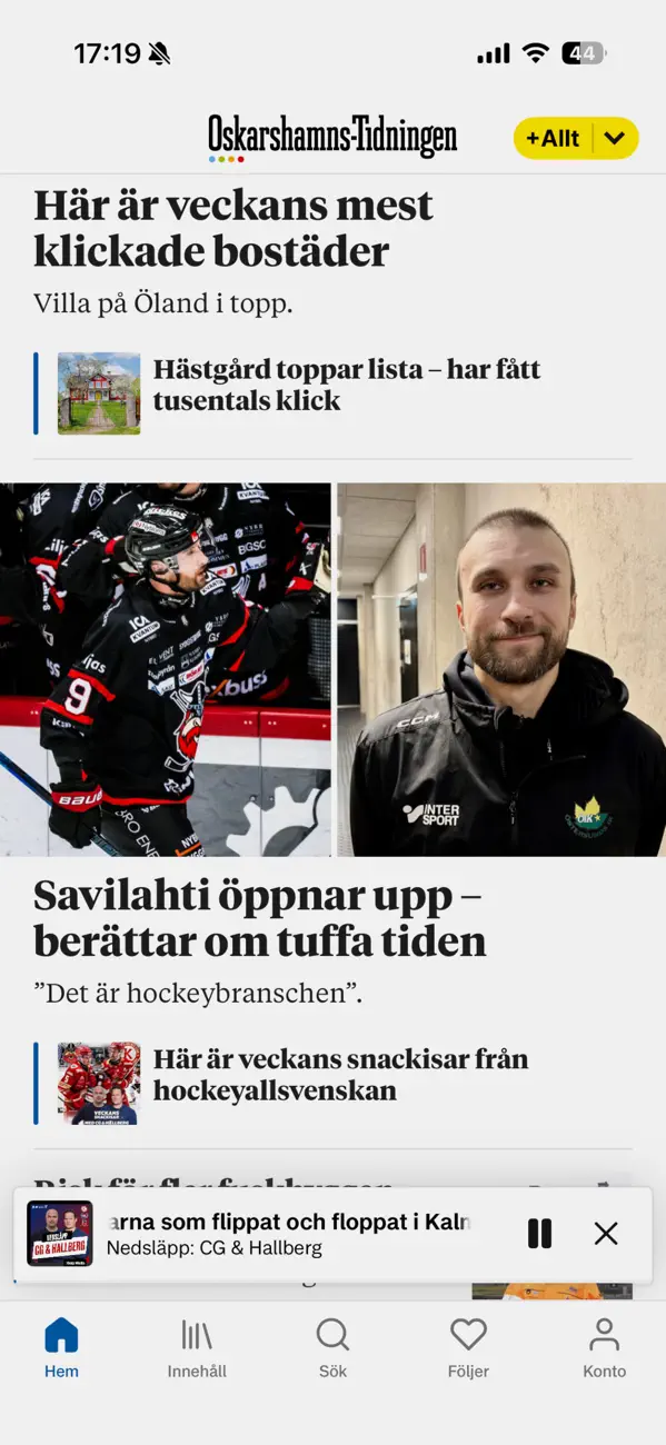 Screenshot #1 pour Oskarshamns-Tidningen