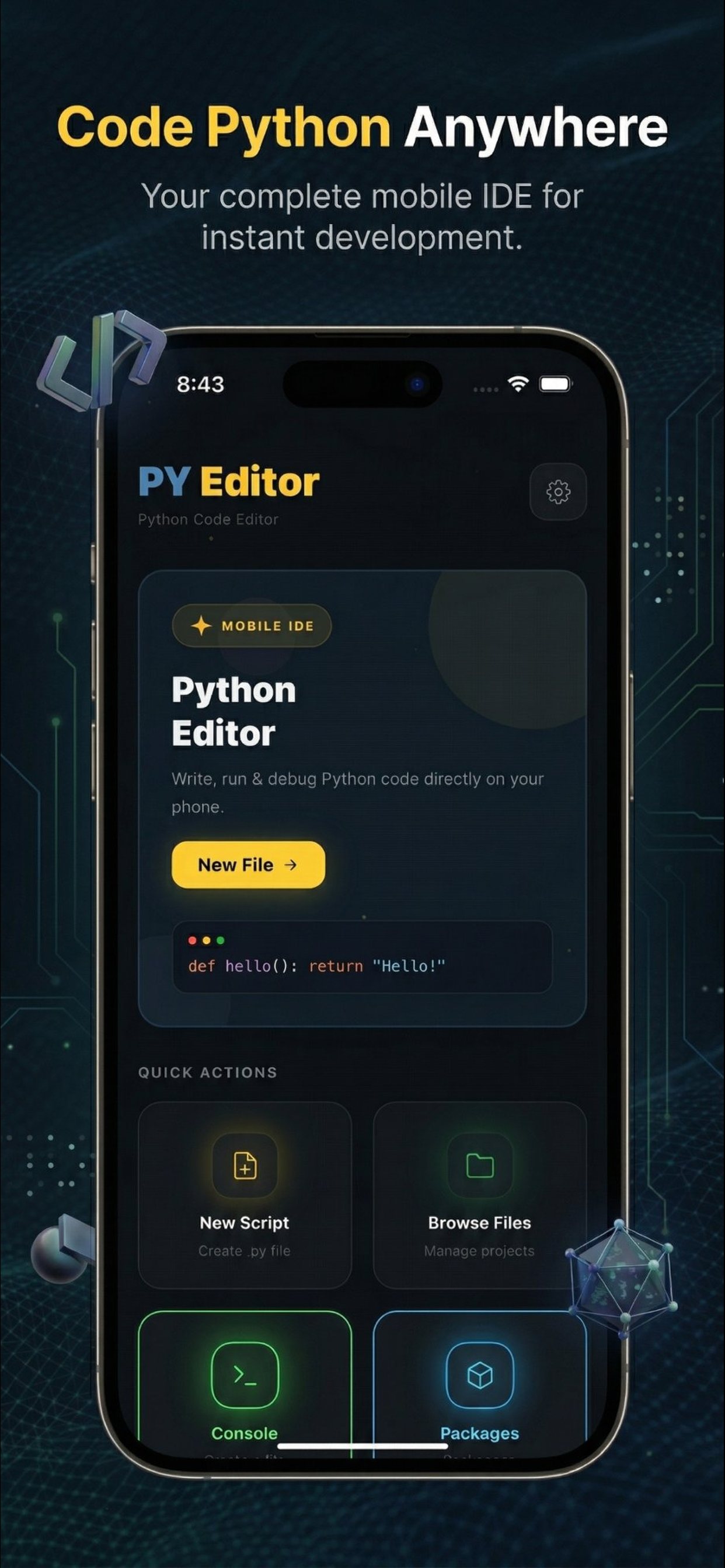 Python Coding Editor