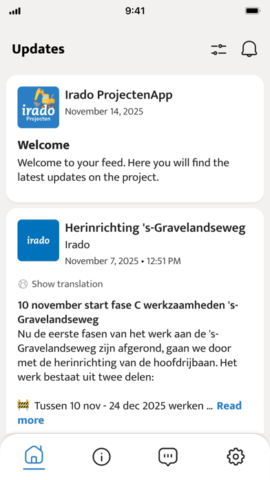 Irado ProjectenApp app screenshot