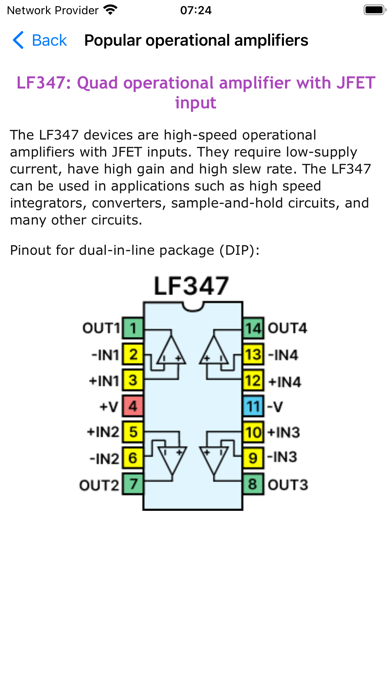 Screenshot #3 pour Operational Amplifiers Guide