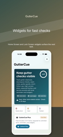 GutterCue Gutter Care iPhone screenshot