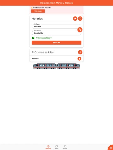Horarios Tren, Metro y Tranvía iPad screenshot