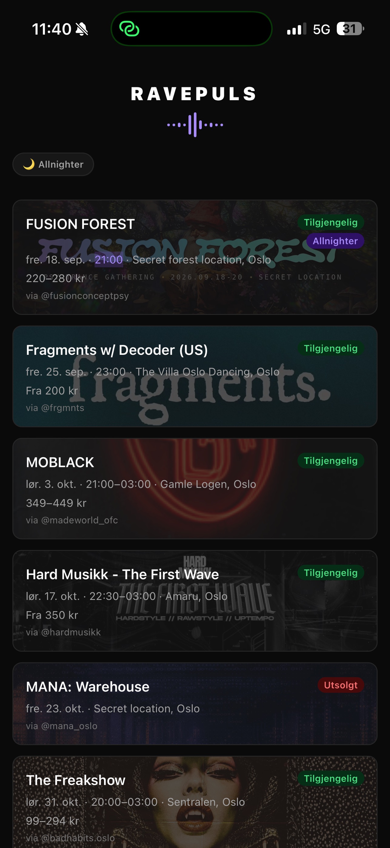 Screenshot 1 of Ravepuls