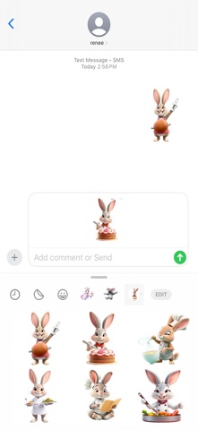 厨师兔子贴纸 screenshot
