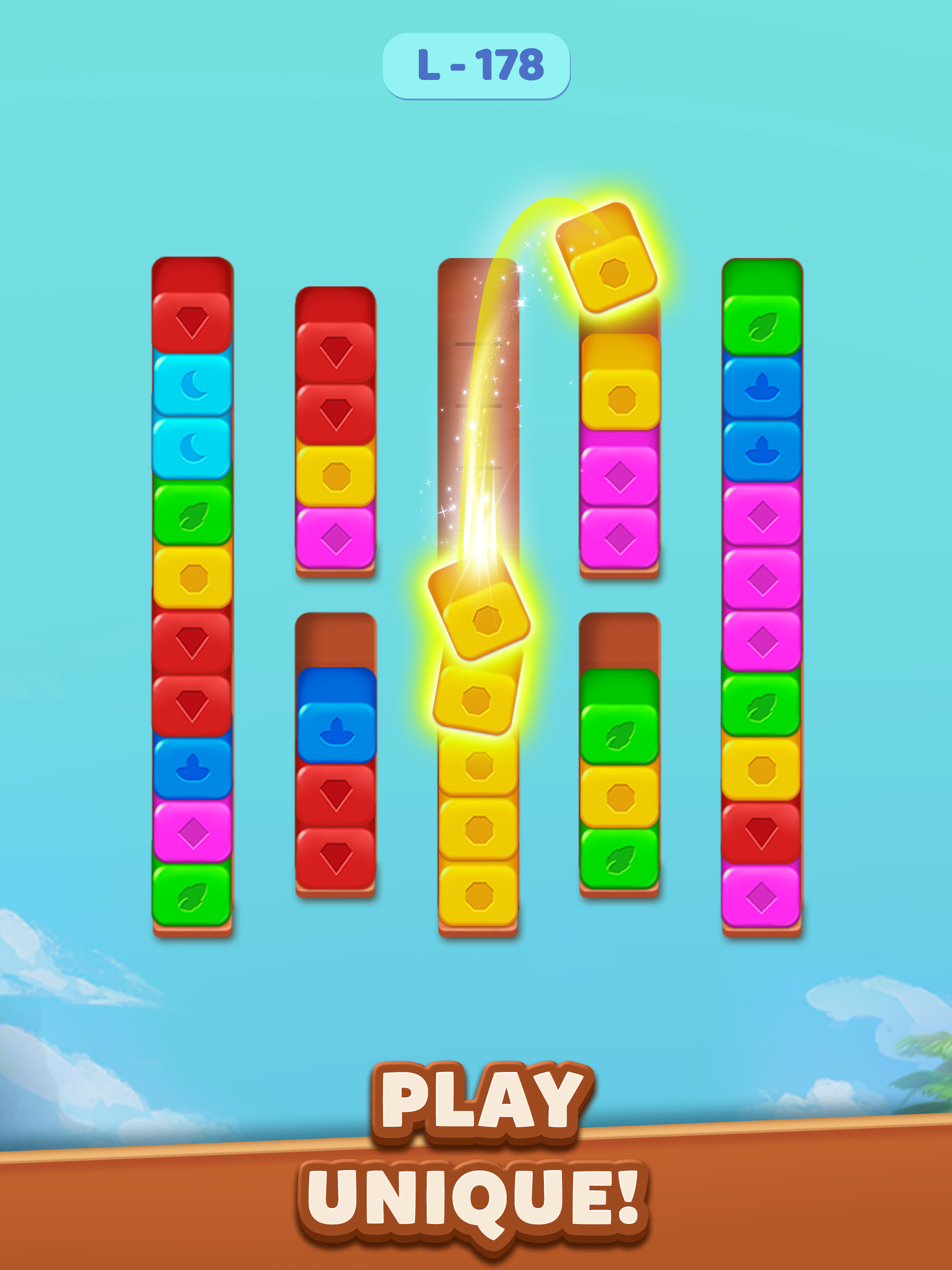 Wood Sort 3D : Color Block Puz