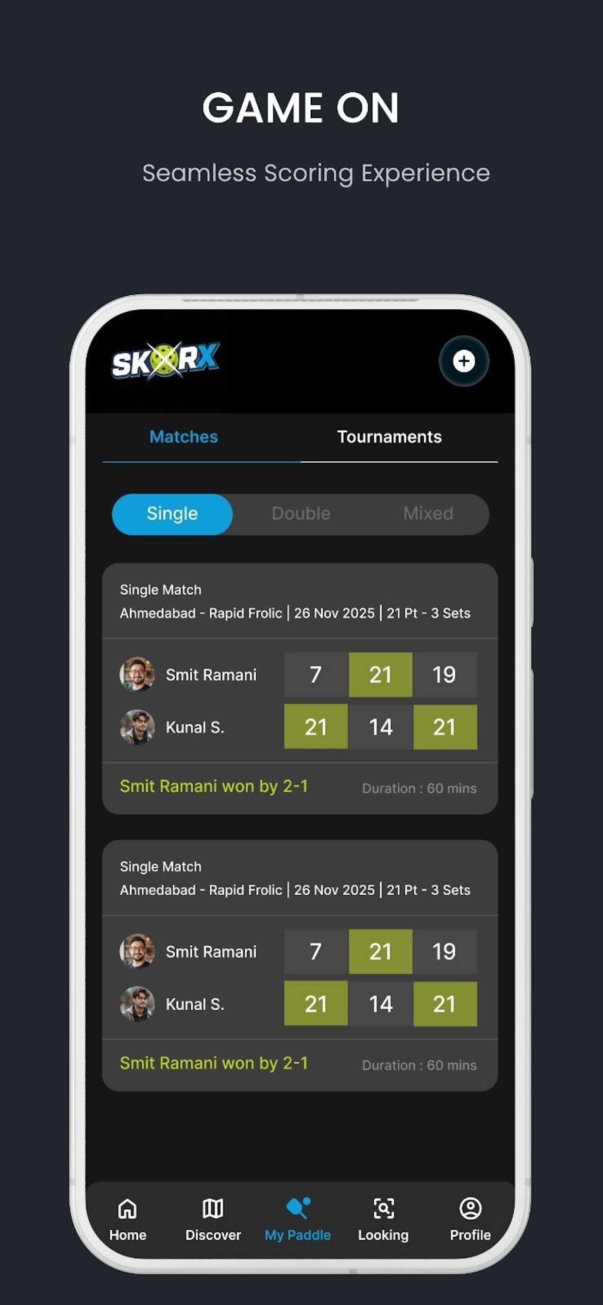 SKORX: Pickleball Scoring App