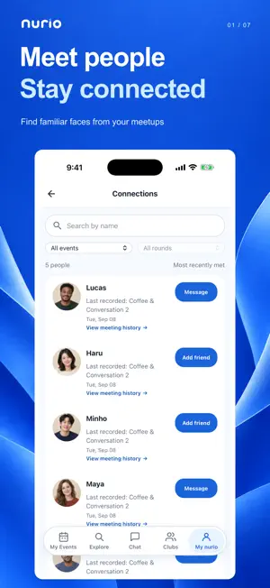 nurio - Social & Language Club screenshot 2