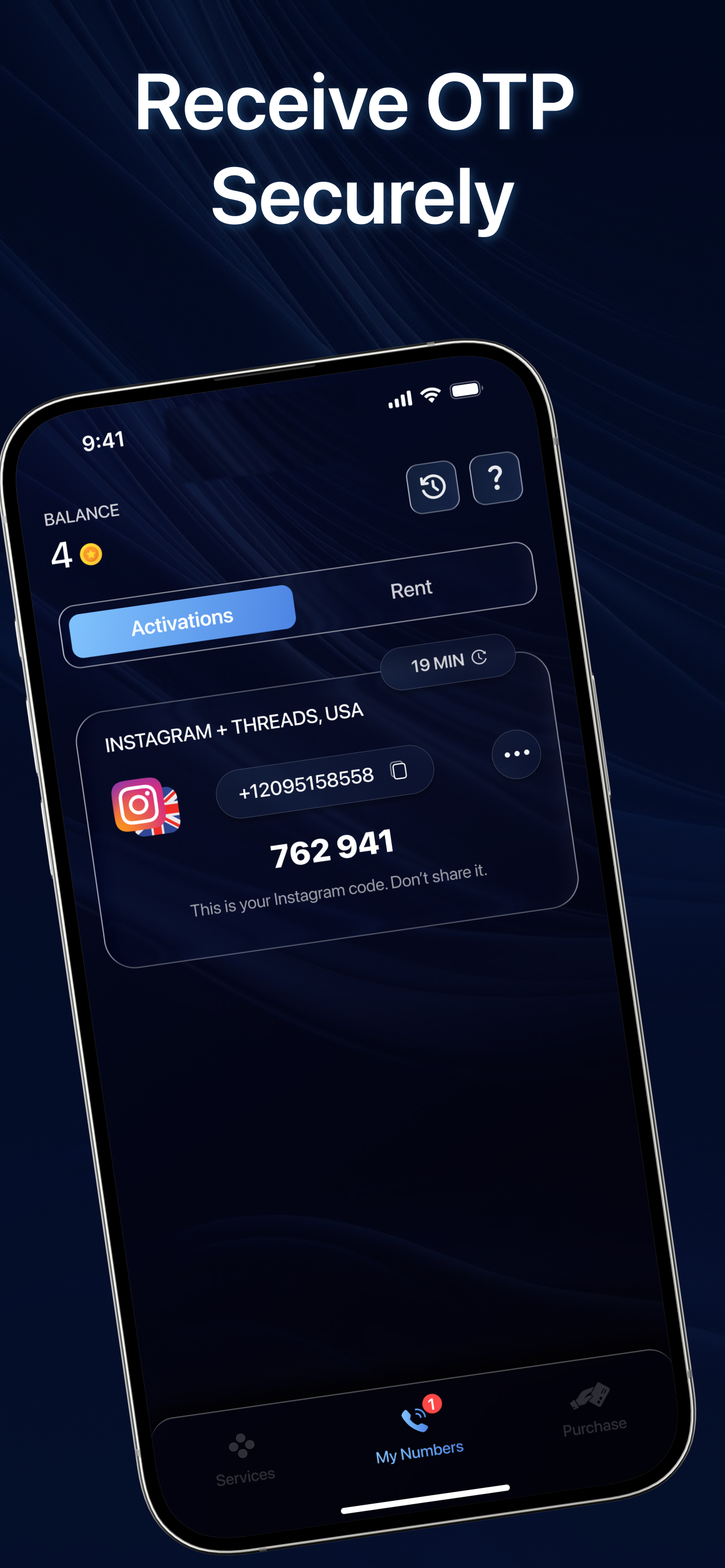SMS Verification Code: SimAuth screenshot 3