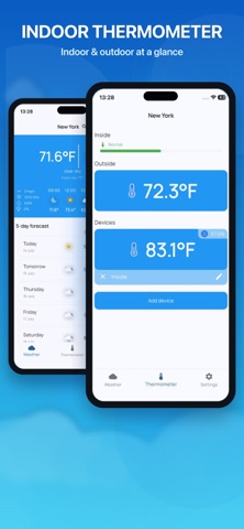Indoor thermometer, Weather screenshot