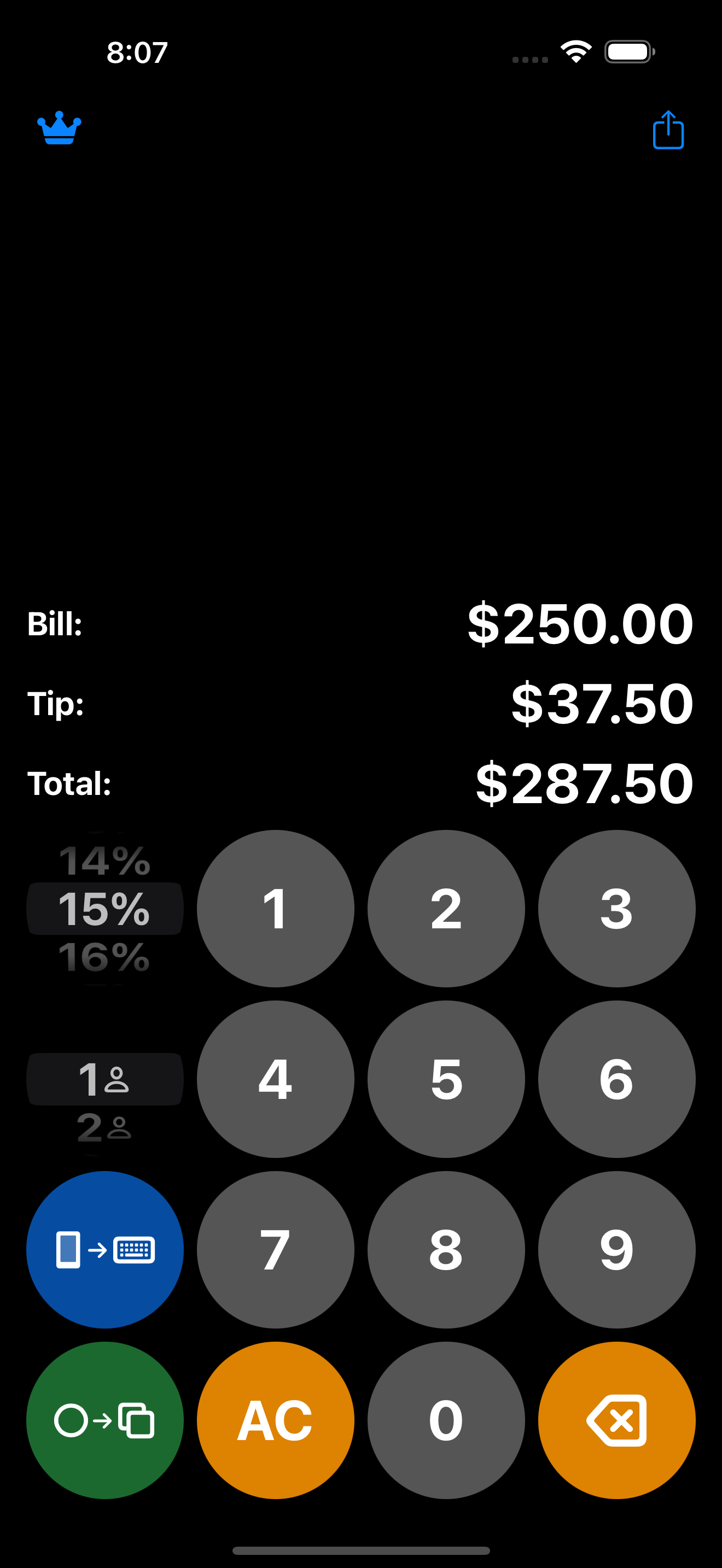 Lite Tip Calc screenshot 1