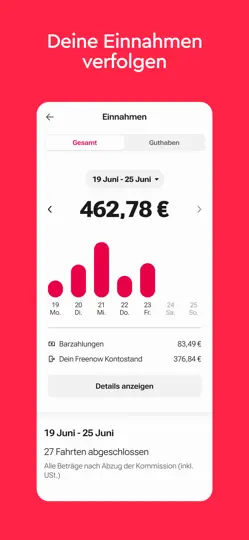 Screenshot von Freenow Für Fahrer*innen auf dem iPhone 3