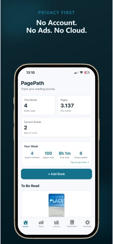 PagePath: Reading Tracker Screenshot 1 of 8