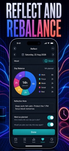 Hour by Hour: Color Planner iPhone screenshot