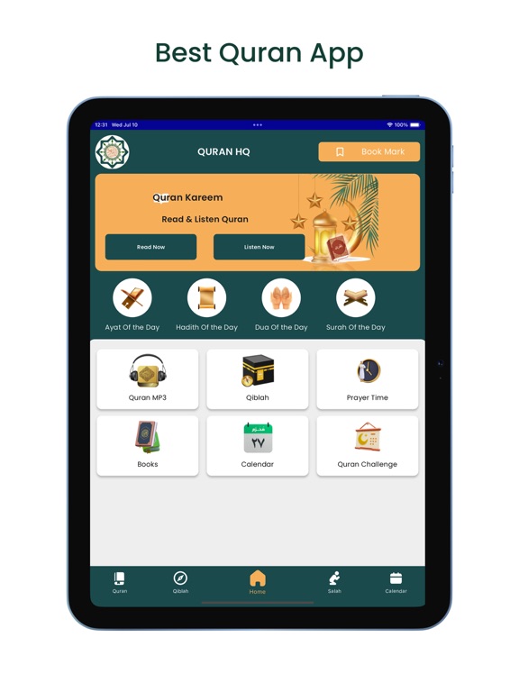 Al Quran MP3 Audio Offline iPad screenshot 5 - Book app