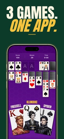 Solitaire, Freecell & Spider iPhone screenshot