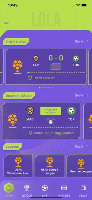 LOLA FOOTBALL screenshot 1