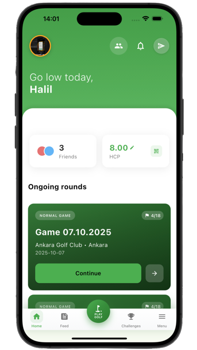 The Golf Challenge App screenshot