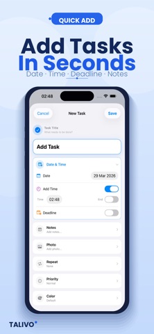Talivo - Task Planner screenshot