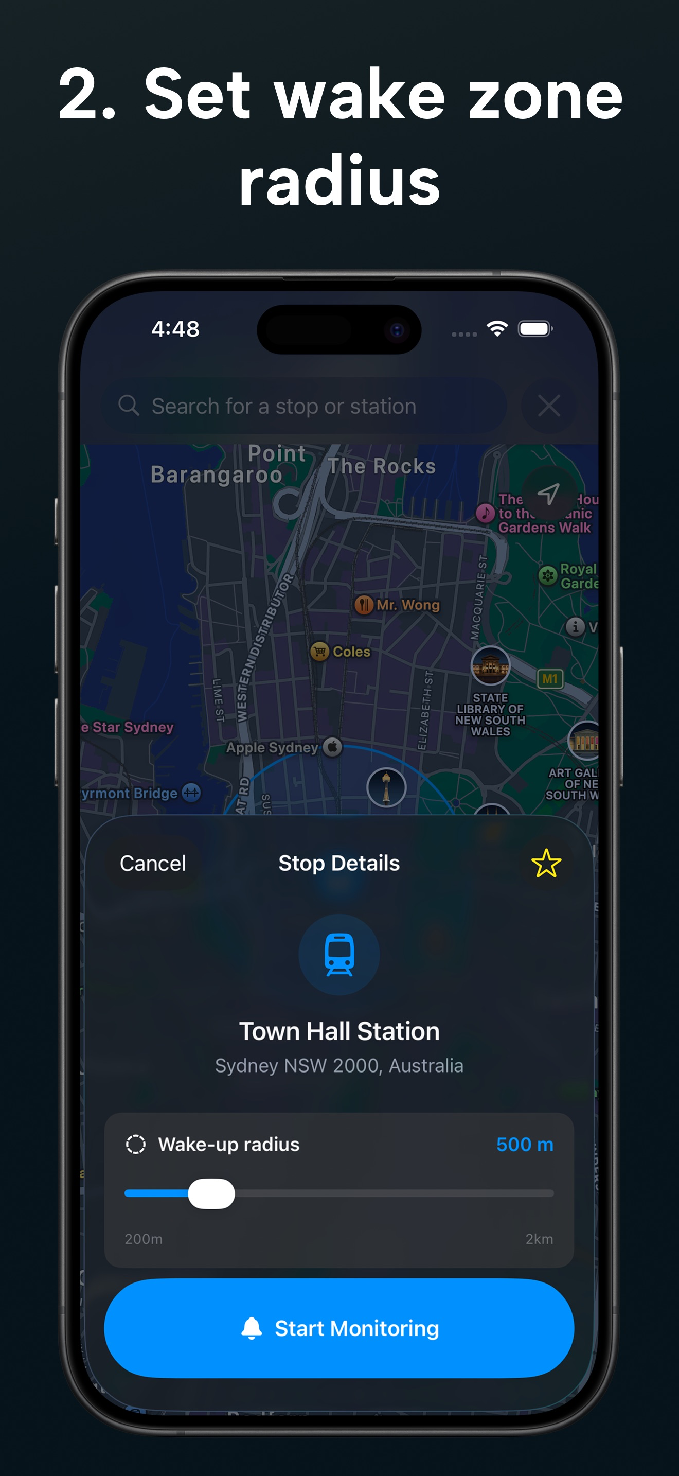 WakeStop: Station Wake Alarm