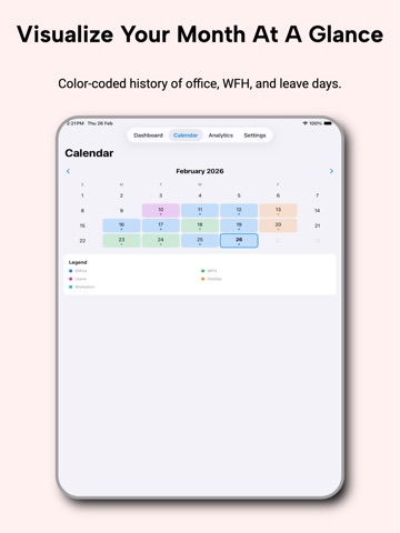 OfficeComply: RTO Tracker iPad screenshot