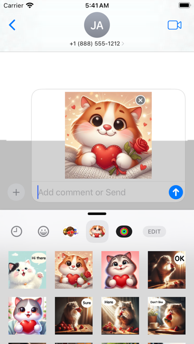 Pretty Cat Stickers pack Screenshot