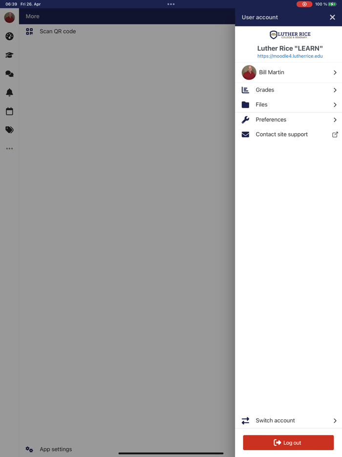 Luther Rice Moodle App