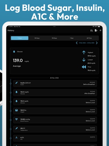 Blood Glucose Sugar Monitor iPad screenshot