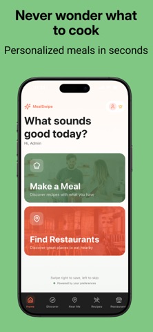 Meal Swipe - Meal Decider Screenshot 1 of 10