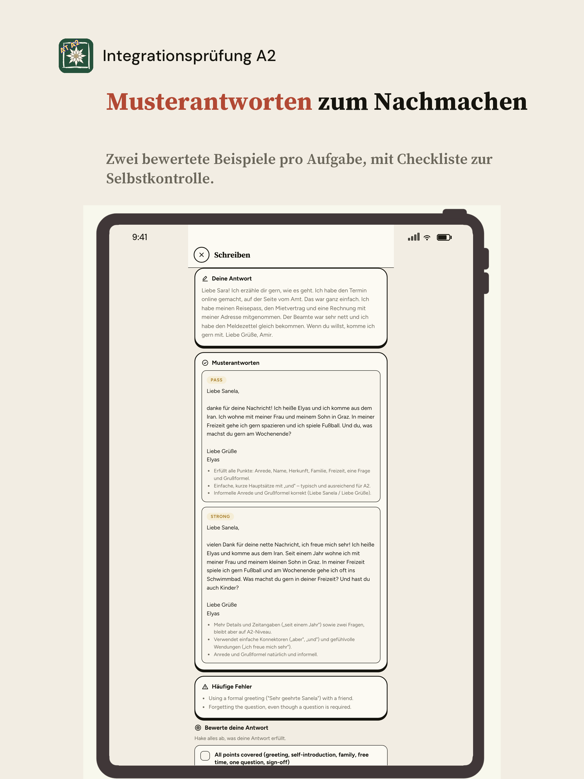 Integrationsprüfung A2 screenshot 12