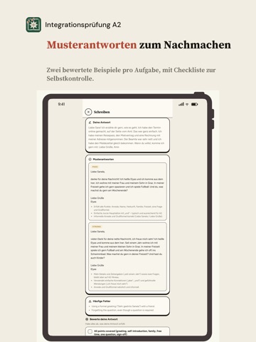 Integrationsprüfung A2 iPad screenshot