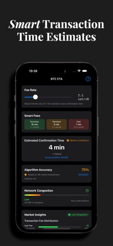 BTC ETA Bitcoin Confirmations iPhone screenshot