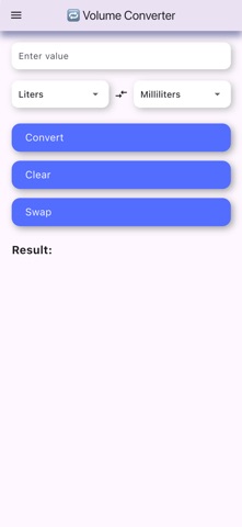 Quick Volume Converter screenshot