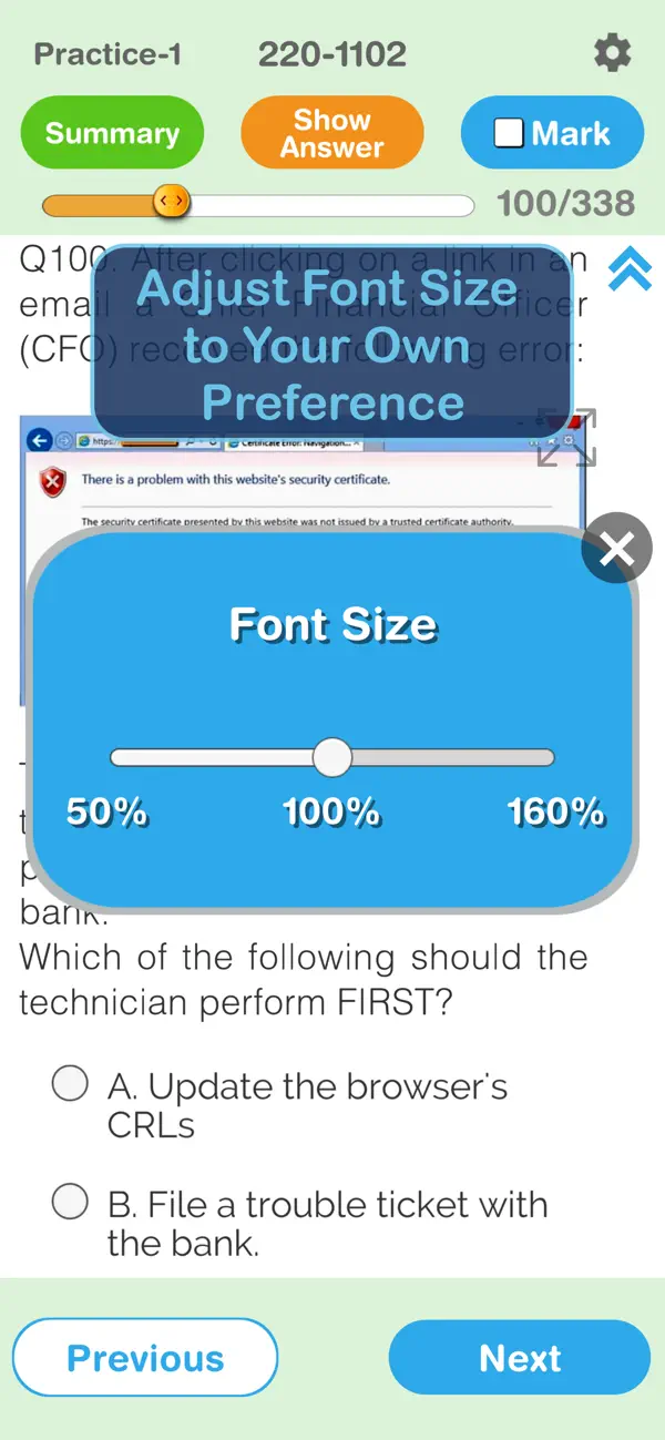 Screenshot #3 pour A+ 220-1102 Exam Prep